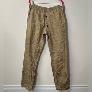 '19 PATAGONIA men's worn wear khaki drawstring trail jogger pants, L.